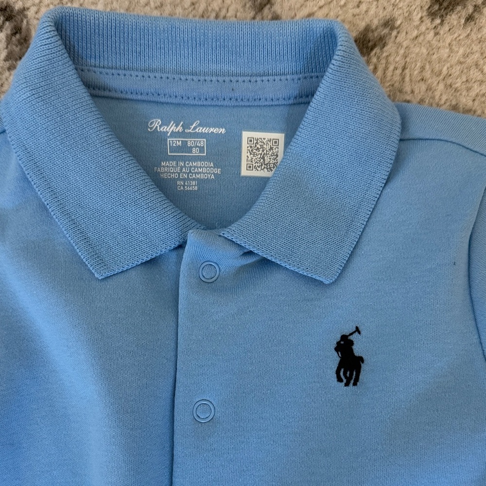 Ralph Lauren Light Blue Kids Footie - Picture 4 of 4